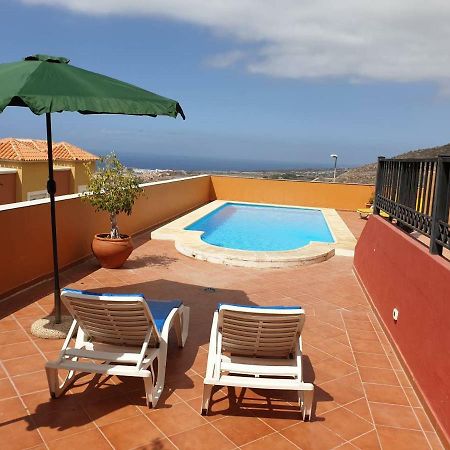 Villa Roque Del Conde With Private Pool, Terrace With Fantastic Sea Views, Wifi, Garden, Garage Adeje Exterior foto